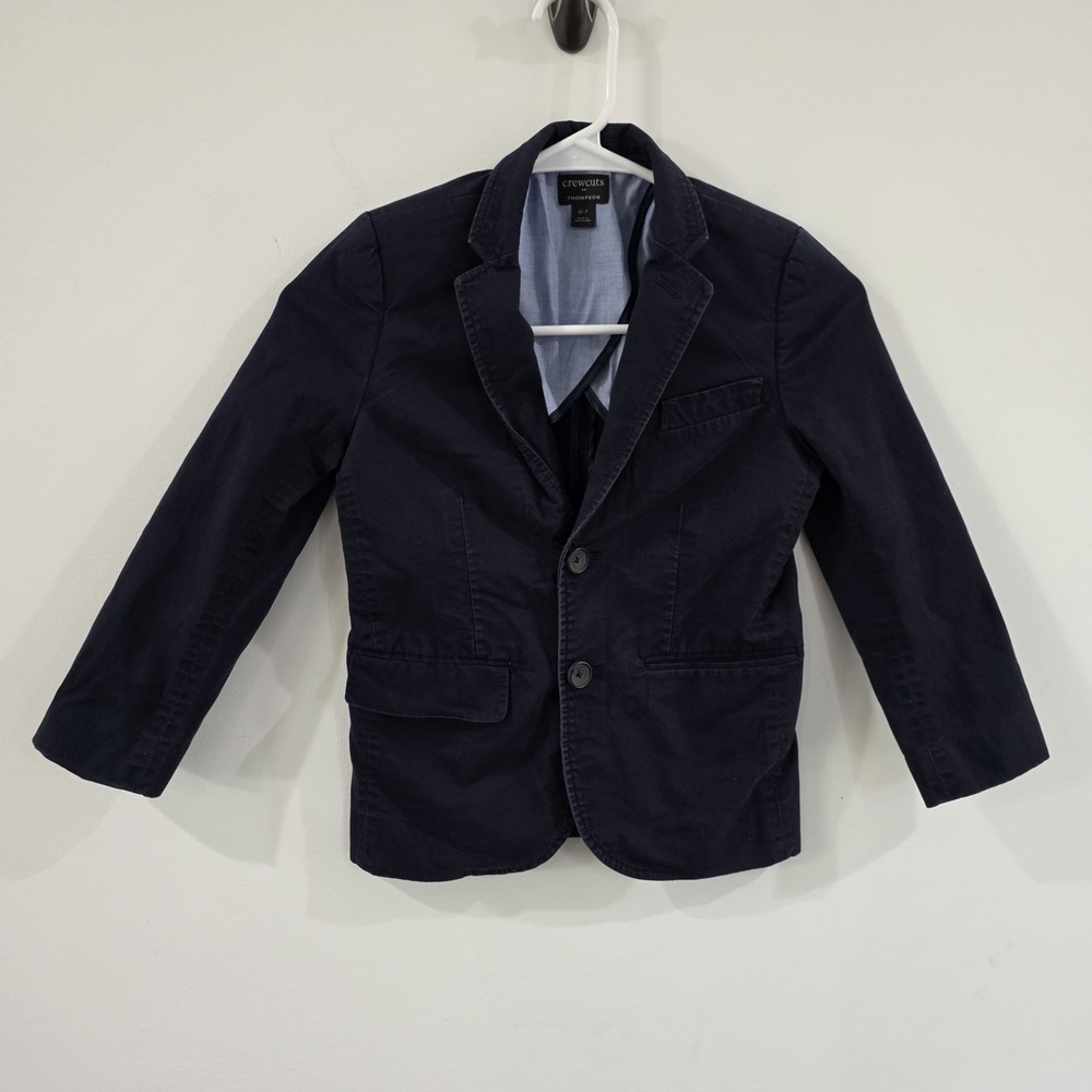 Crewcuts Boys Thompson Blazer Size 6-7 Navy Blue Formal